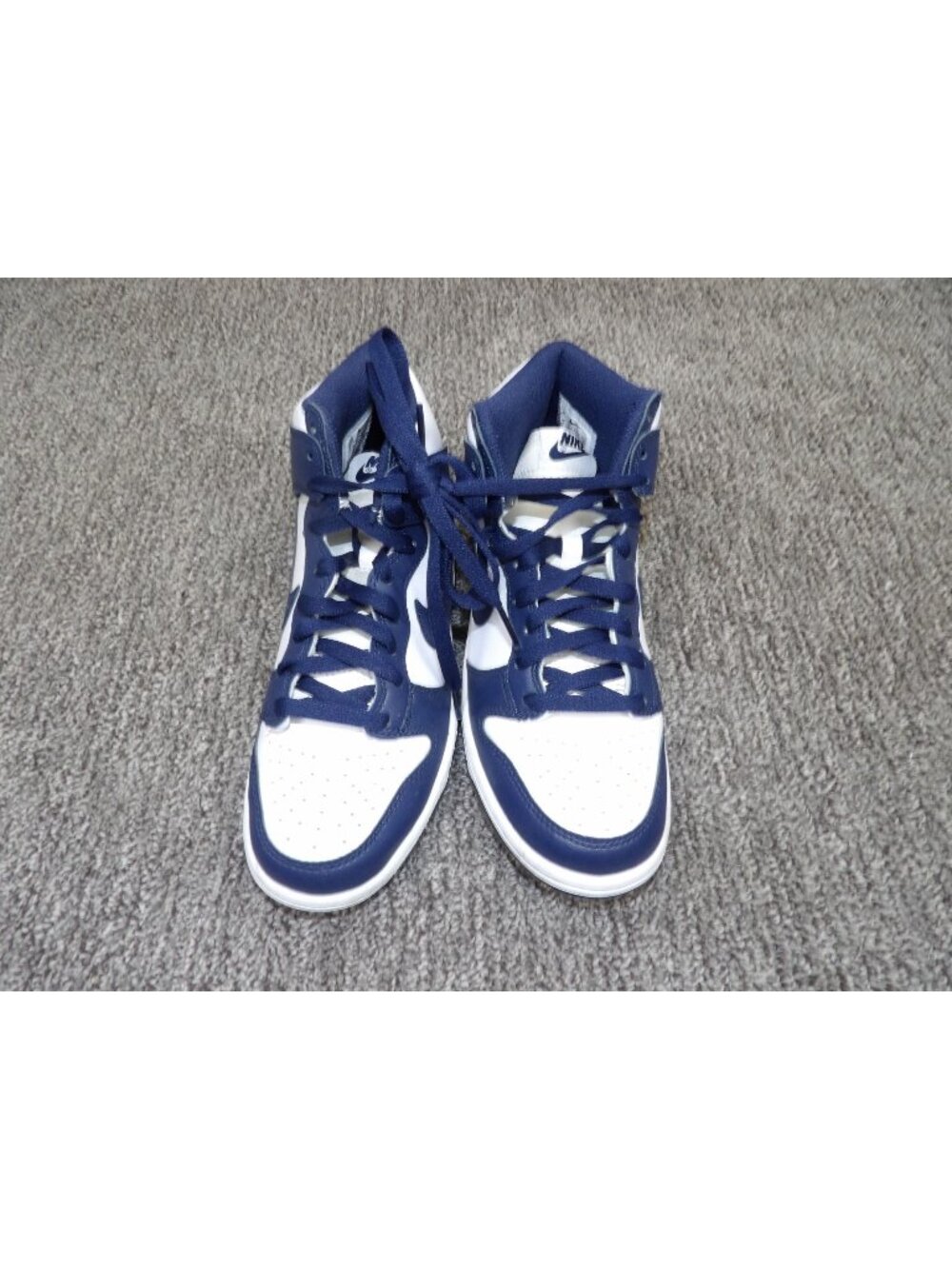 Nike Dunk High Retro Sneakers In Blue & White – Boys Size 5.5Y
